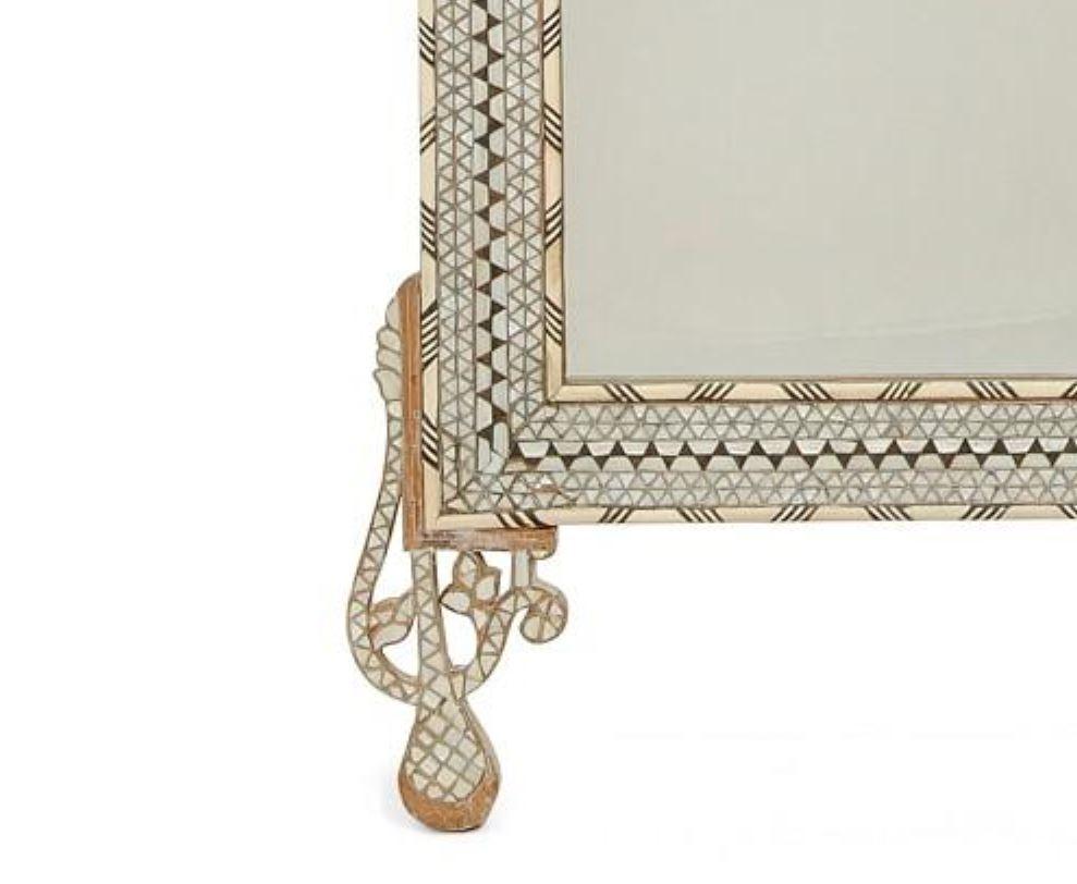 Levantine Mother Of Pearl Inlaid Mirror, Late 19th Century 1