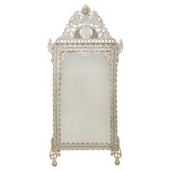 Levantine Mother Of Pearl Inlaid Mirror, Late 19th Century