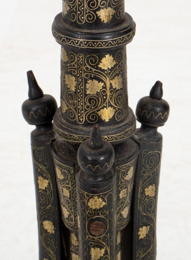 Syrian Levantine Silvered Brass Inlaid Side Table