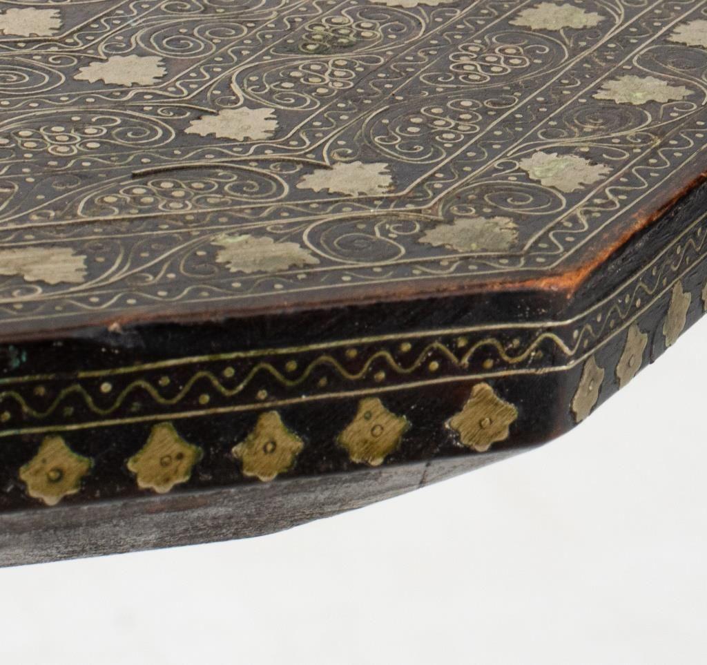 Levantine Silvered Brass Inlaid Side Table 2