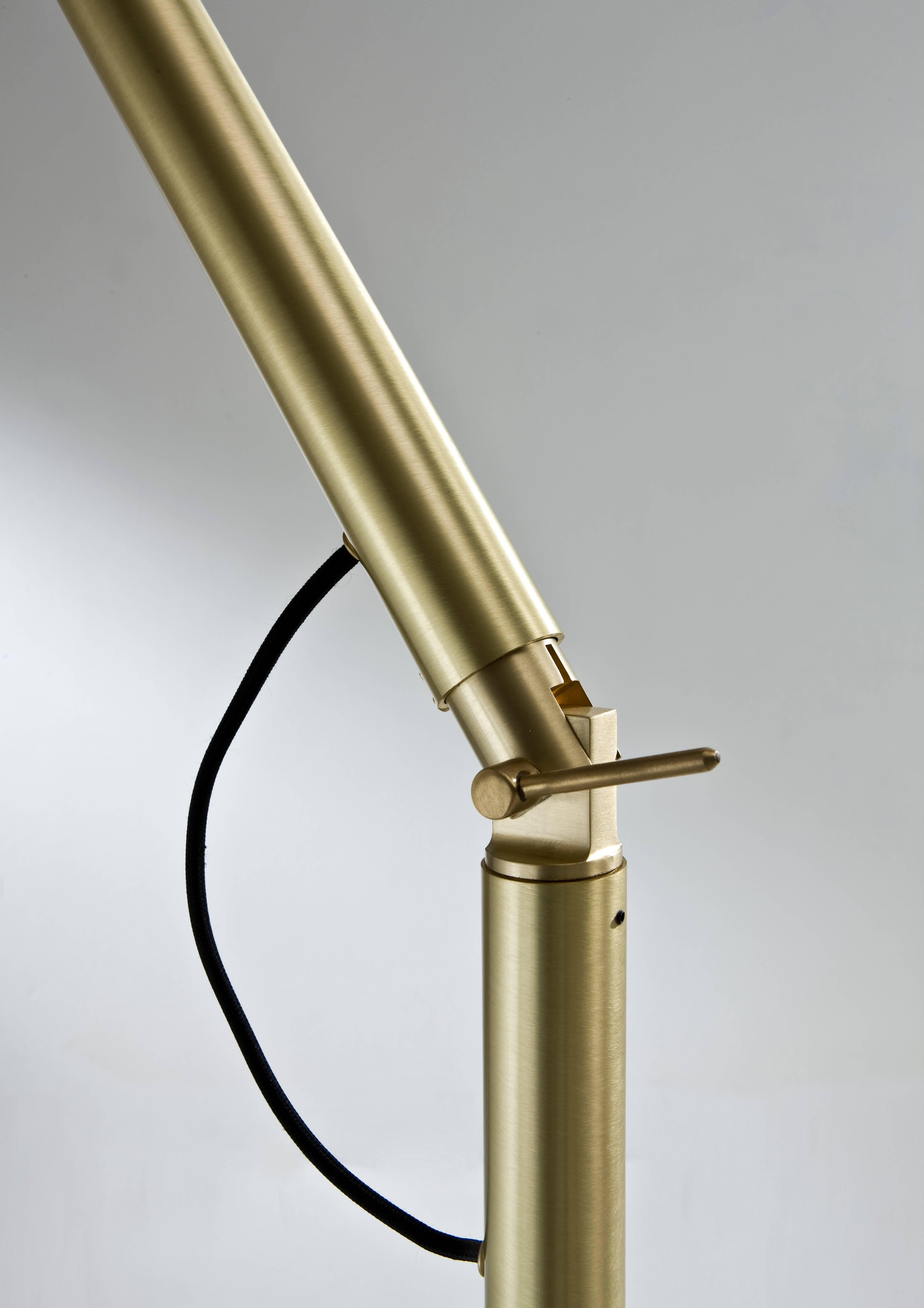 Italian Level A 01 Lamp in Satin Brass, Made in Italy For Sale