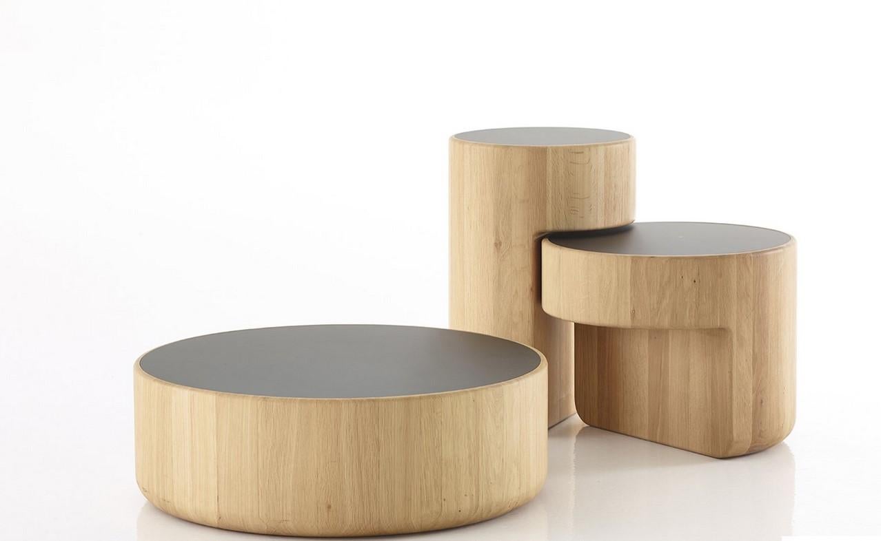Post-Modern Levels Set of 3 Nesting Tables by Dan Yeffet & Lucie Koldova For Sale