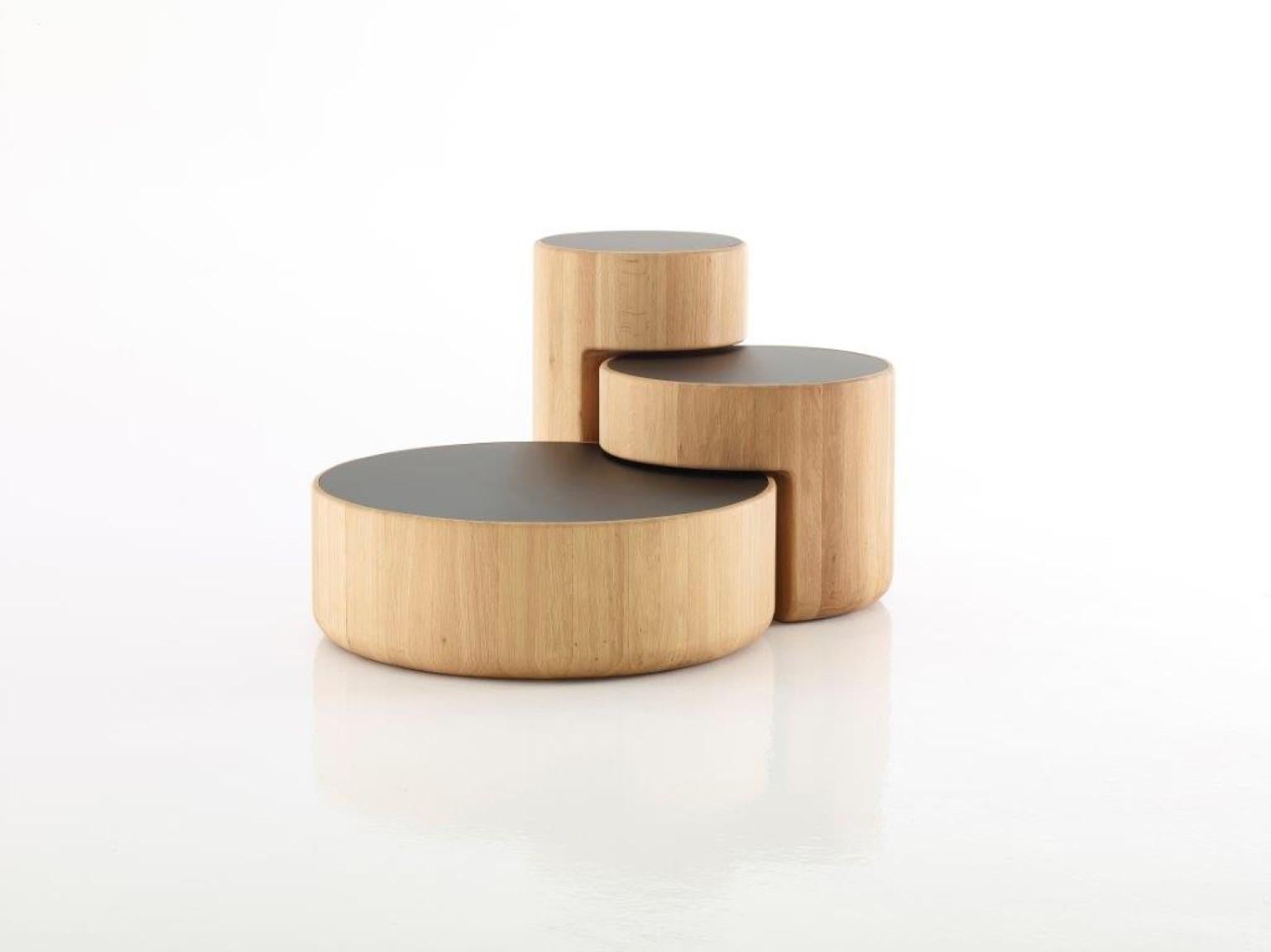 Levels Set of 3 Nesting Tables by Dan Yeffet & Lucie Koldova In New Condition In Geneve, CH