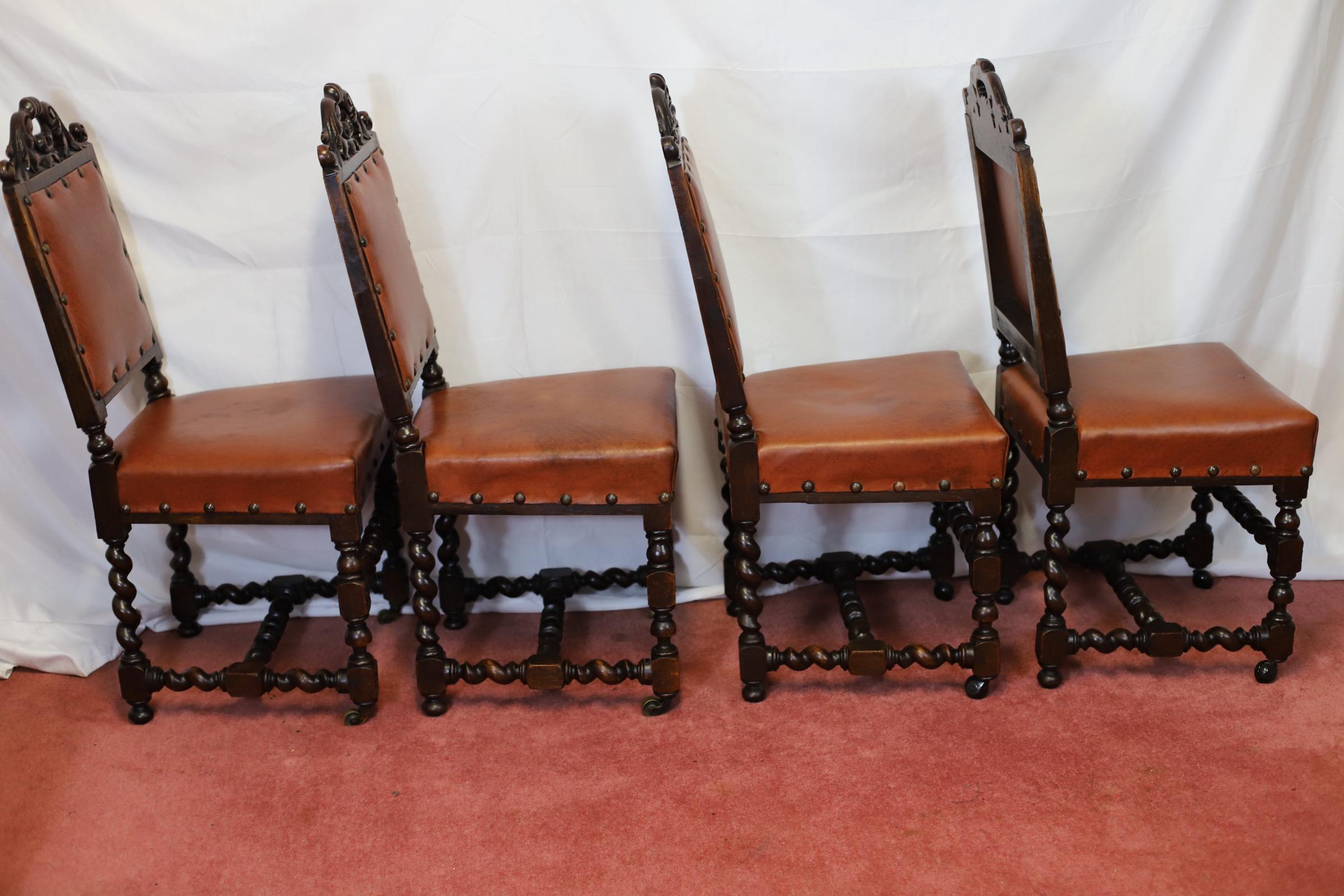 Set di otto sedie da pranzo vittoriane giacobiane in Oak Levely in vendita 2