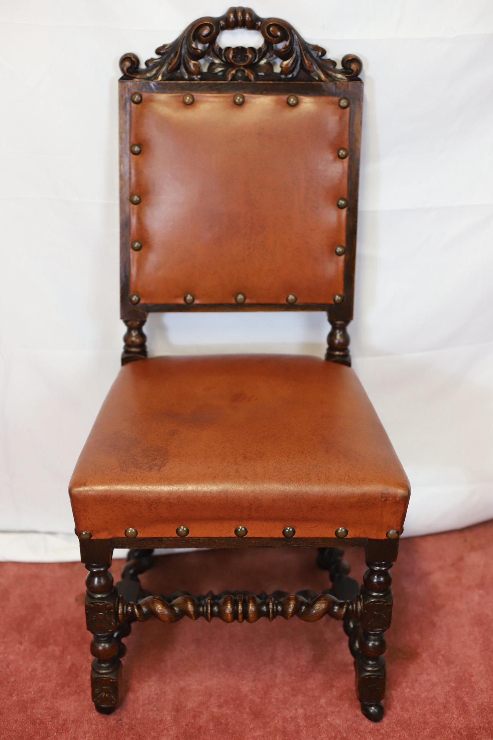 Set di otto sedie da pranzo vittoriane giacobiane in Oak Levely in vendita 6