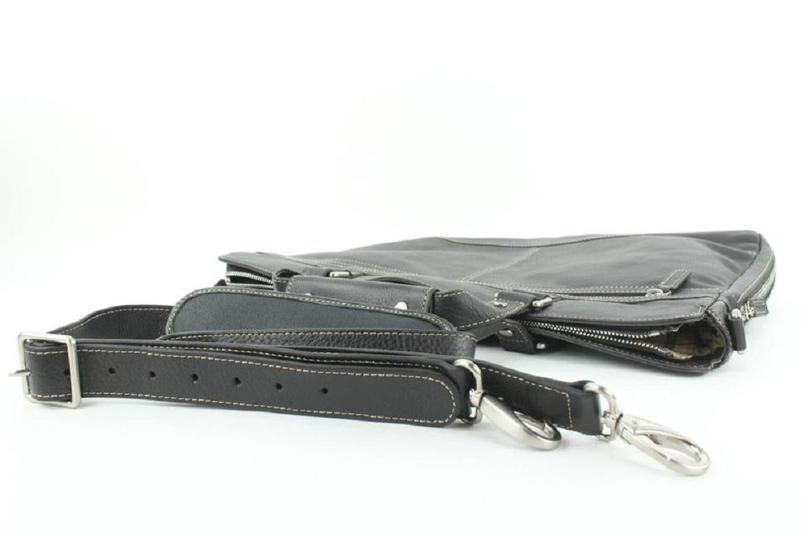Gray Levenger Dark Brown Leather Carrie Messenger Laptop Bag 28lev114 For Sale