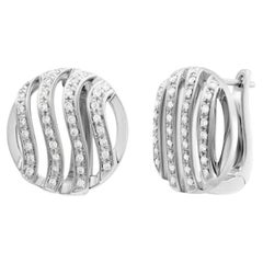 Lever-Back Classic Diamond White Gold Exclusive Earrings