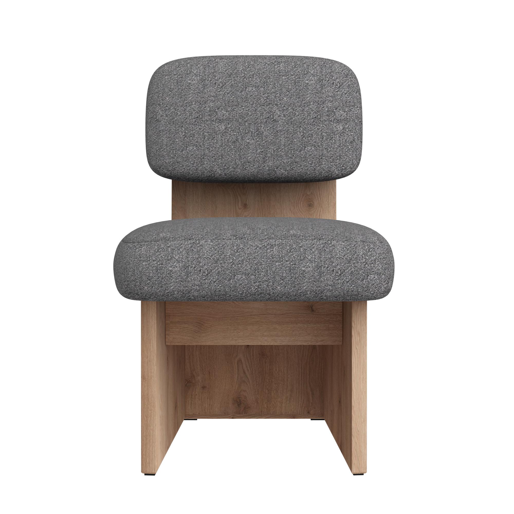 Die Härte und Symmetrie der Struktur ist das Hauptkonzept der Lever-Kollektion. Der Stuhl besteht aus Holzpaneelen, die ein weiches, übergroßes Kissen umschließen und so ein harmonisches Design mit minimalistischer Silhouette schaffen. Handgefertigt