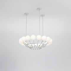 Runde Hängelampe aus Nickel mit Hebelverschluss von Atelier Areti