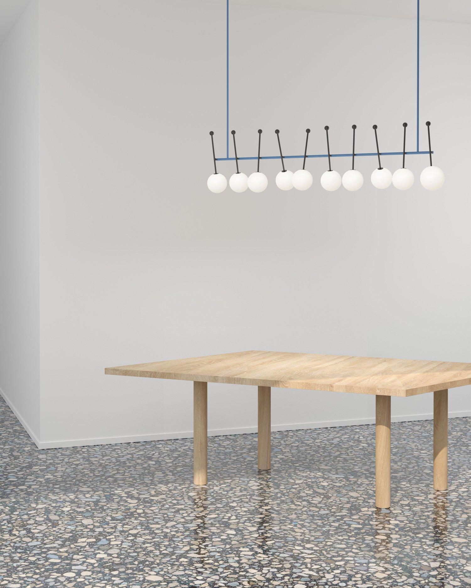 Tedesco Lampada a sospensione diritta a leva di Atelier A Light in vendita
