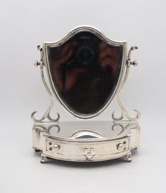 Levi & Salaman 1902 Birmingham Scrivania con Specchio in Argento 925