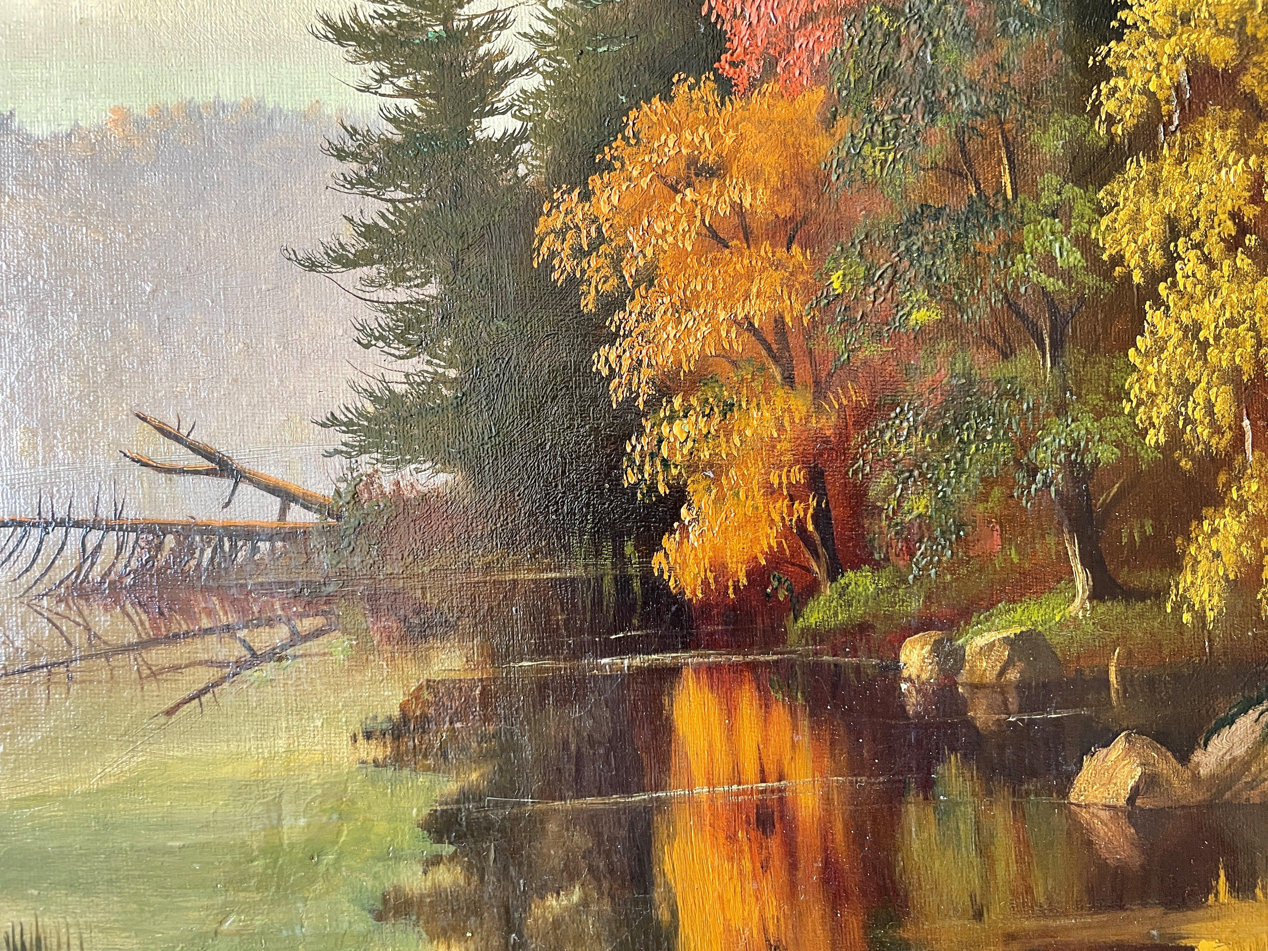 Adirondacks Lake, Levi Wells Prentice, Hudson River School, Raquette Lake 1
