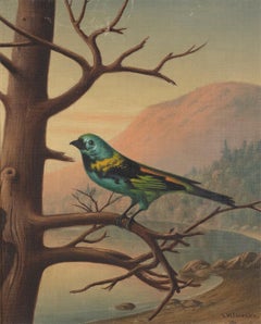 Pájaro posado en un árbol