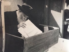 Rare photo originale de la cour du Lubavitcher Rebbe 770 Chabad