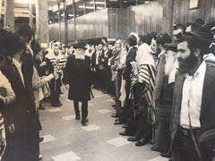 Rare photo originale de la cour du Lubavitcher Rebbe 770 Chabad