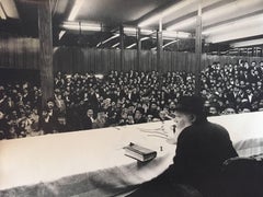 Rare photo originale de la cour du Lubavitcher Rebbe 770 Chabad