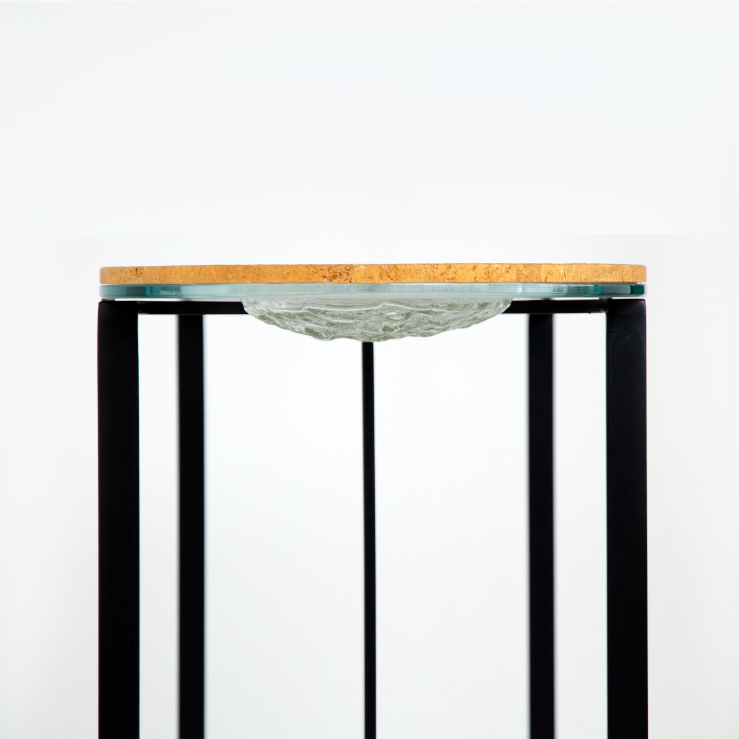Levia Signa Console by Atlasproject Travertino Orange Marble In New Condition For Sale In Manocalzati, Avellino
