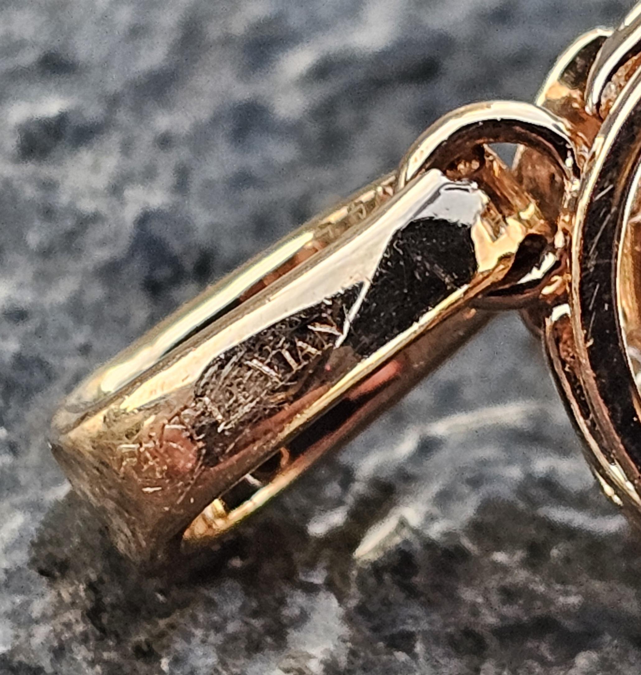 Ciondolo Levian 12x10mm Opale Ovale Diamante Oro Rosa 14k Cioccolato Bianco 4,6g 1