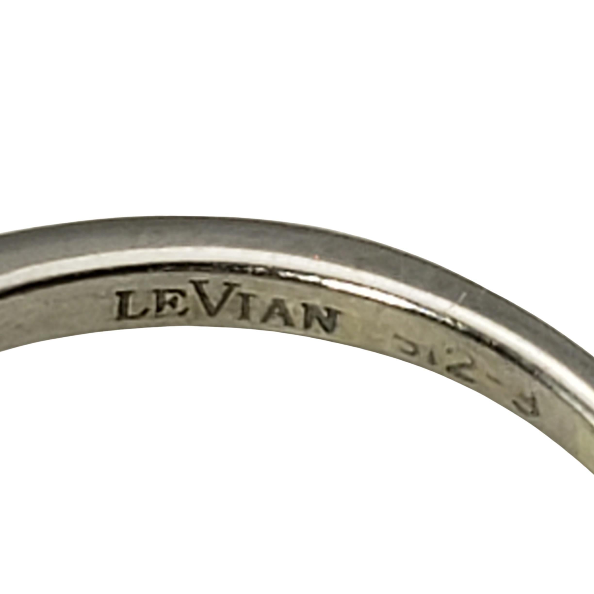 LeVian 14 Karat White Gold Champagne and White Diamond Ring Size 5.5 #11209 2