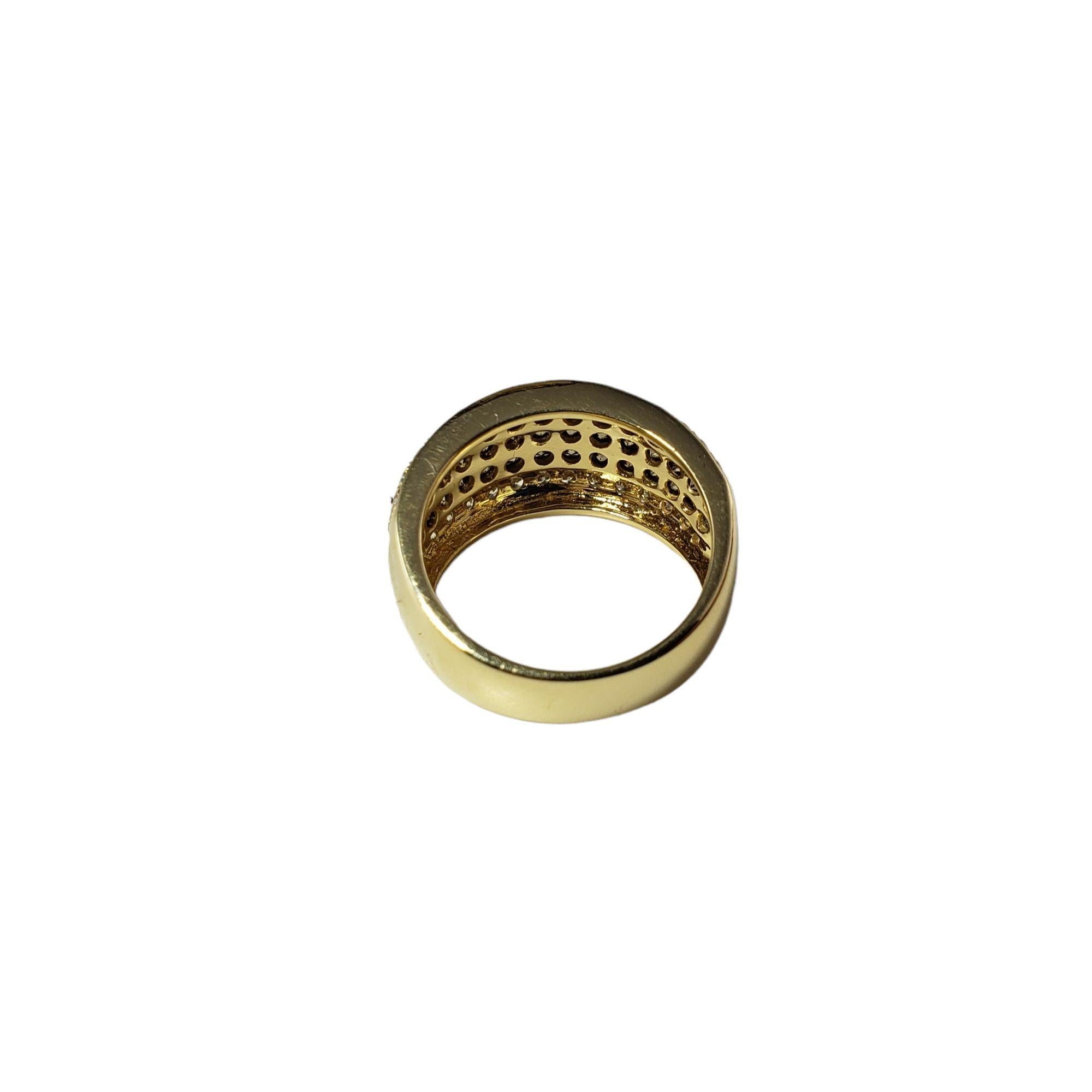 LeVian 14 Karat Yellow Gold Chocolate and White Diamond Band Ring Size 7 4