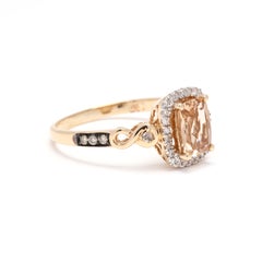 LeVian 14 Karat Yellow Gold Heliodor & Diamond Ring