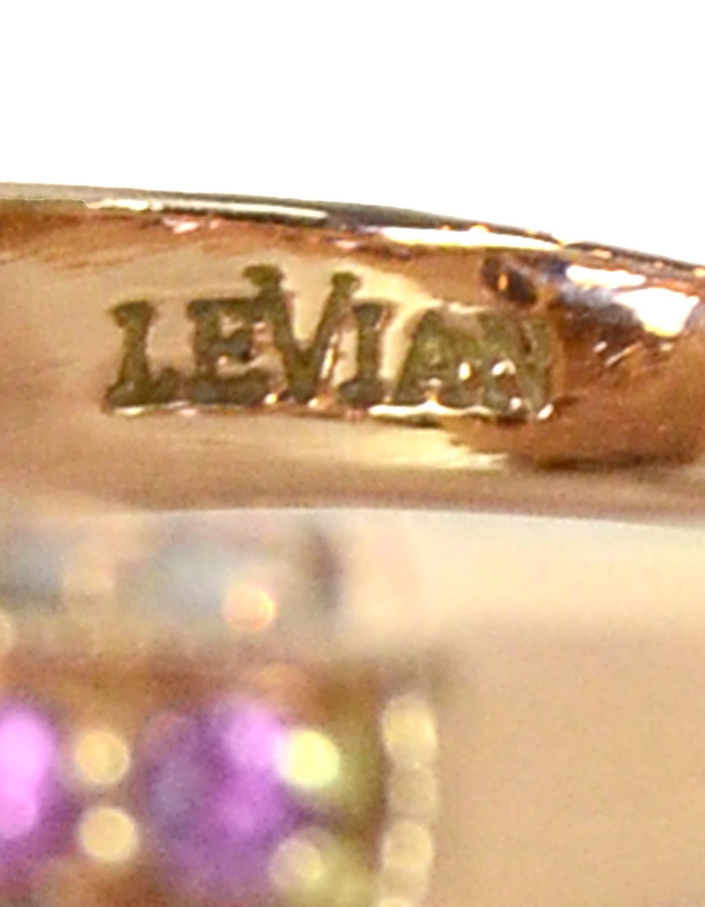 Levian 14K Gold Amethyst & Pink Sapphire Diamond Ring Sz 6 rt. $1, 600 In Excellent Condition In New York, NY
