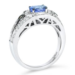 Le Vian 14k Gold, Oval Gem White / Chocolate Diamond Engagement Ring