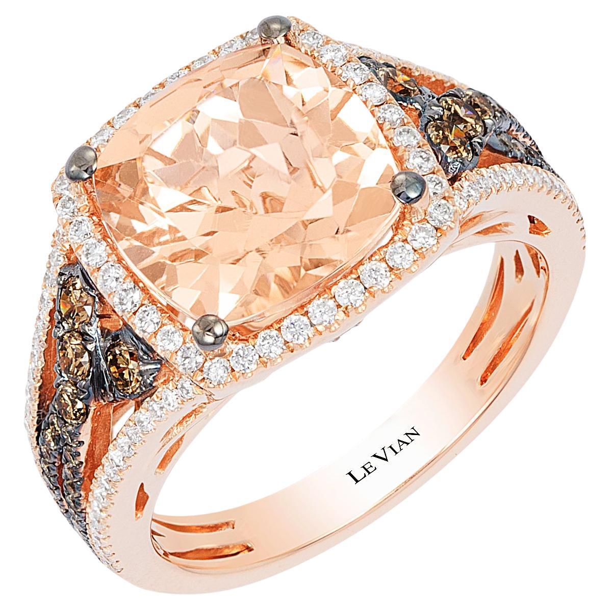Levian 14K Rose Gold White Chocolate Diamond Cocktail Ring