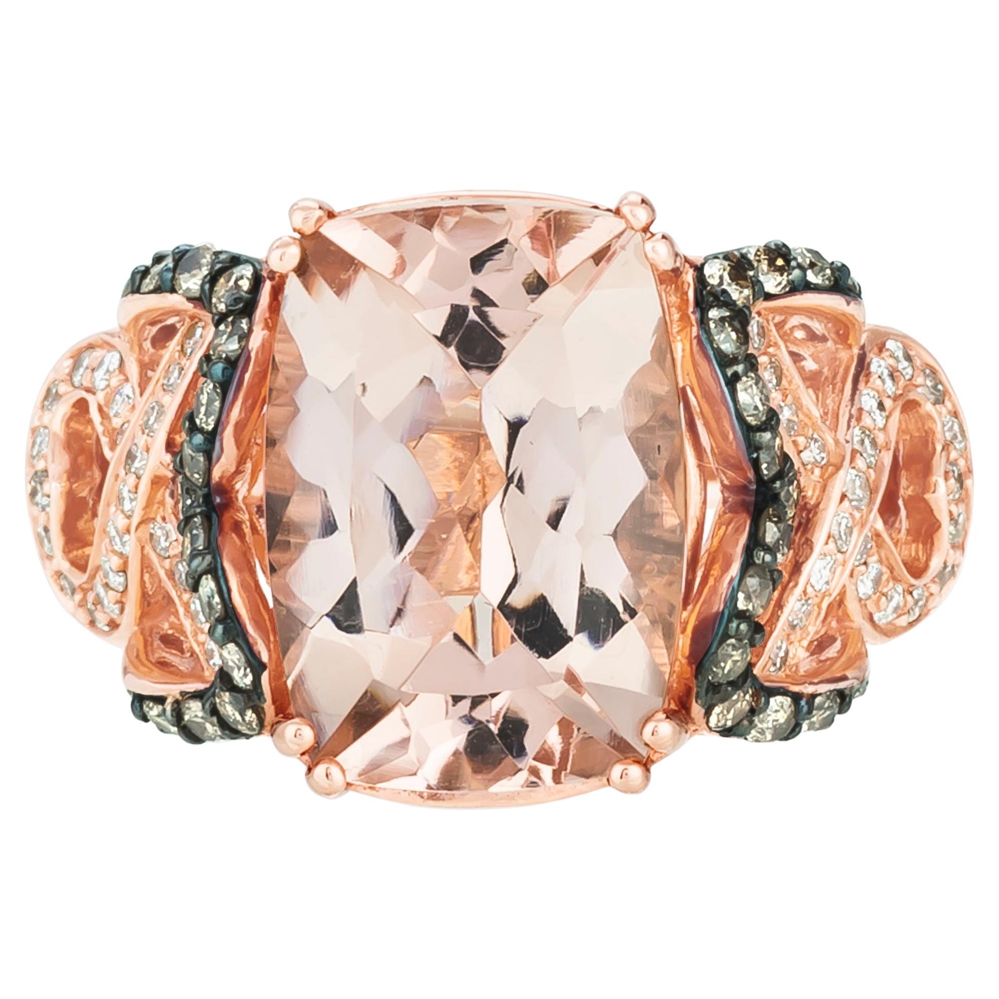 Levian 14K Rose Gold Cushion Chocolate Diamond Engagement