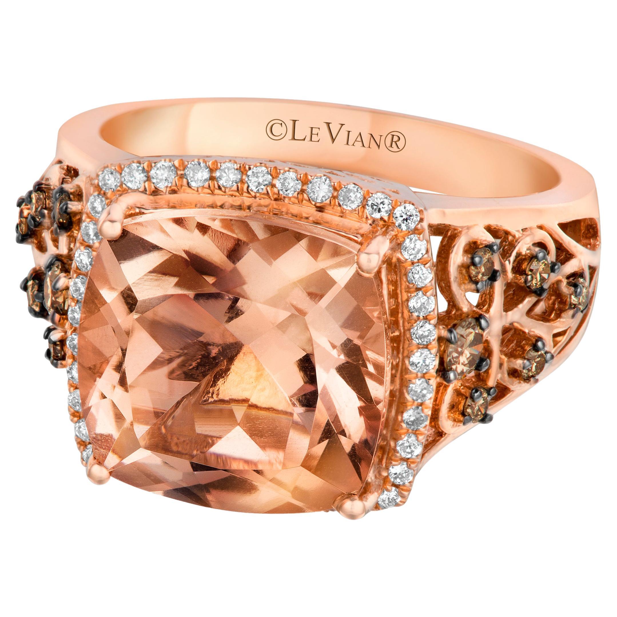 Levian 14K Rose Gold Oval Chocolate Diamond Engagement Ring