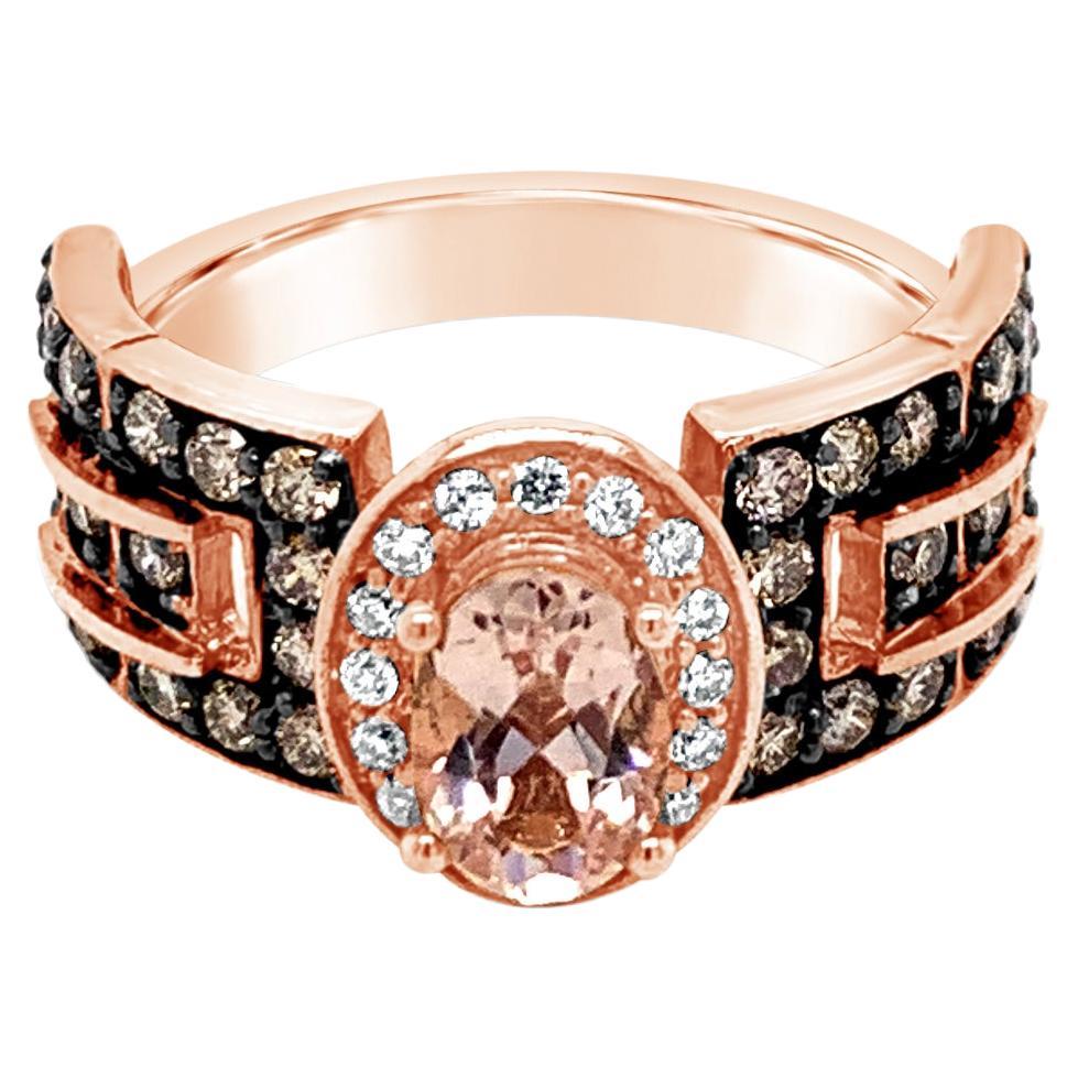 Levian 14K Rose Gold Oval White Chocolate Diamond Ring For