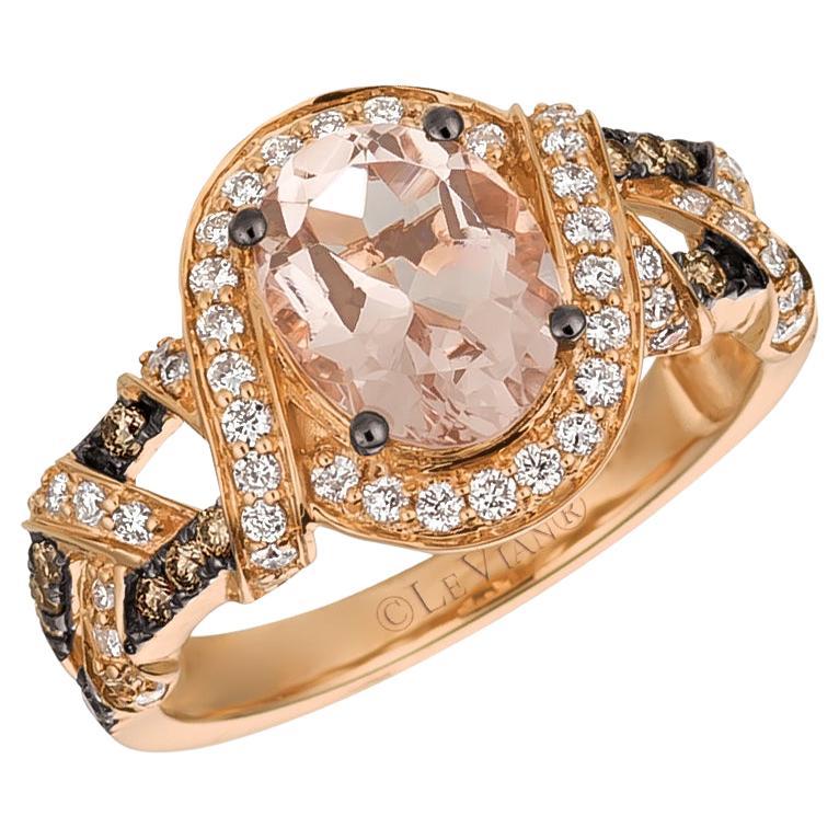 Levian 14K Rose Gold White Chocolate Diamond Cocktail Ring