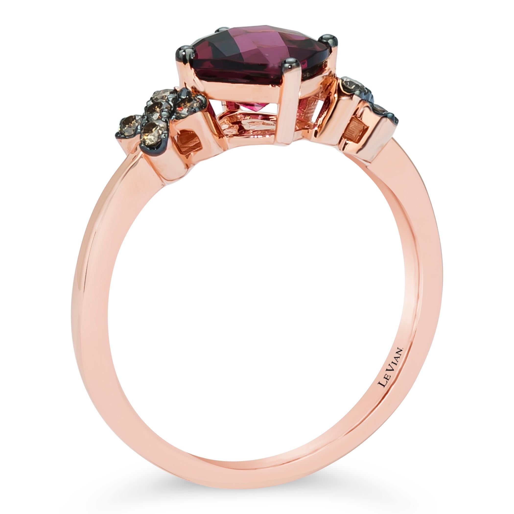 le vian garnet ring rose gold