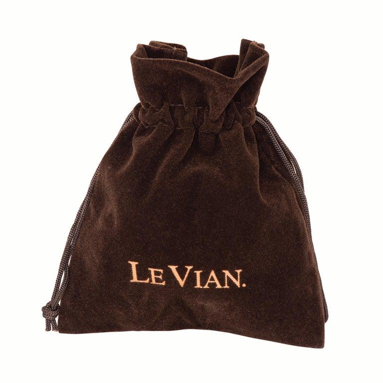 le vian natural chocolate quartz earrings 14k rose gold