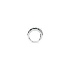 LeVian 14K White Gold Ceylon Sapphire Round Diamond Classy Cocktail Band Ring