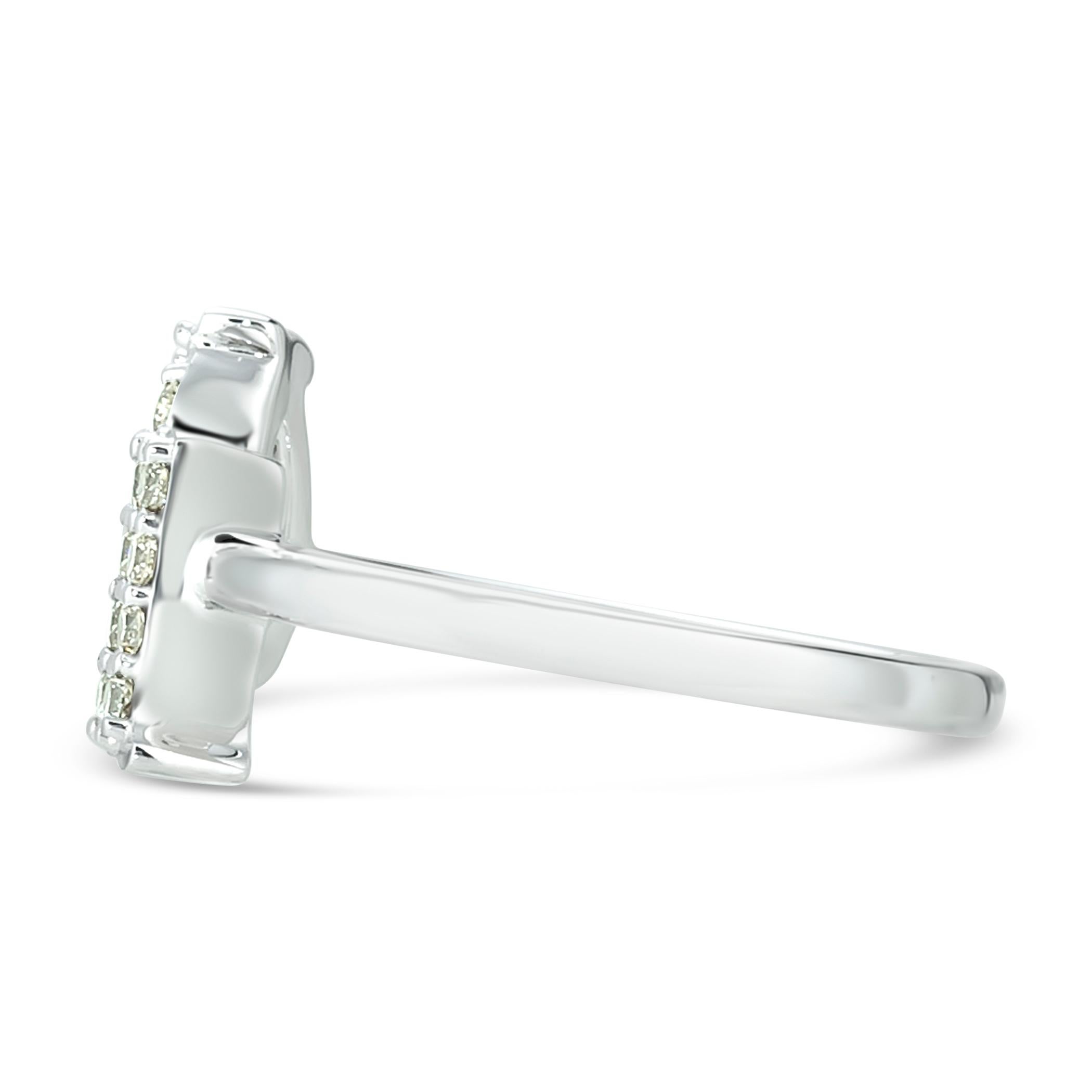 Levian 14K White Gold Champagne Diamond Virgo Zodiac Sign Fashion Ring Size 7

