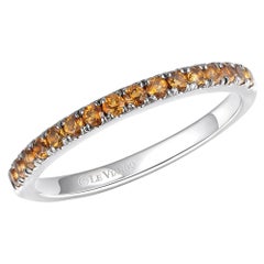 Anello da cocktail LeVian in oro bianco 14K con gemma citrina arancione, di classe, grazioso e di tendenza