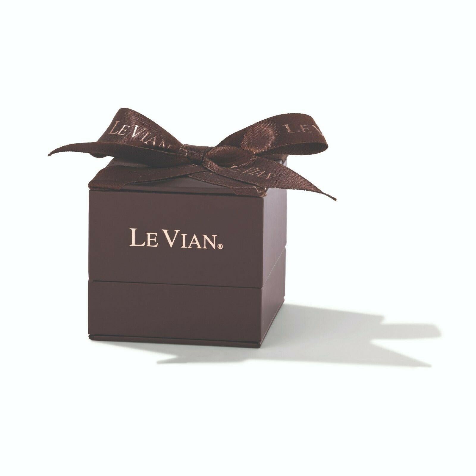 LeVian Bague de mariage en or blanc 14 carats avec halo de diamants ronds brun chocolat princesse Neuf - En vente à Great Neck, NY