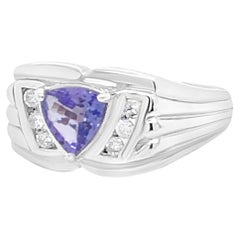 Levian 14K White Gold Tanzanite Diamond Fashion Statement Ring Levian 14K White Gold Tanzanite Diamond Fashion Statement Ring