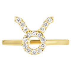 Levian 14K Yellow Gold Champagne Diamond Zodiac Sign Fashion Ring Taurus