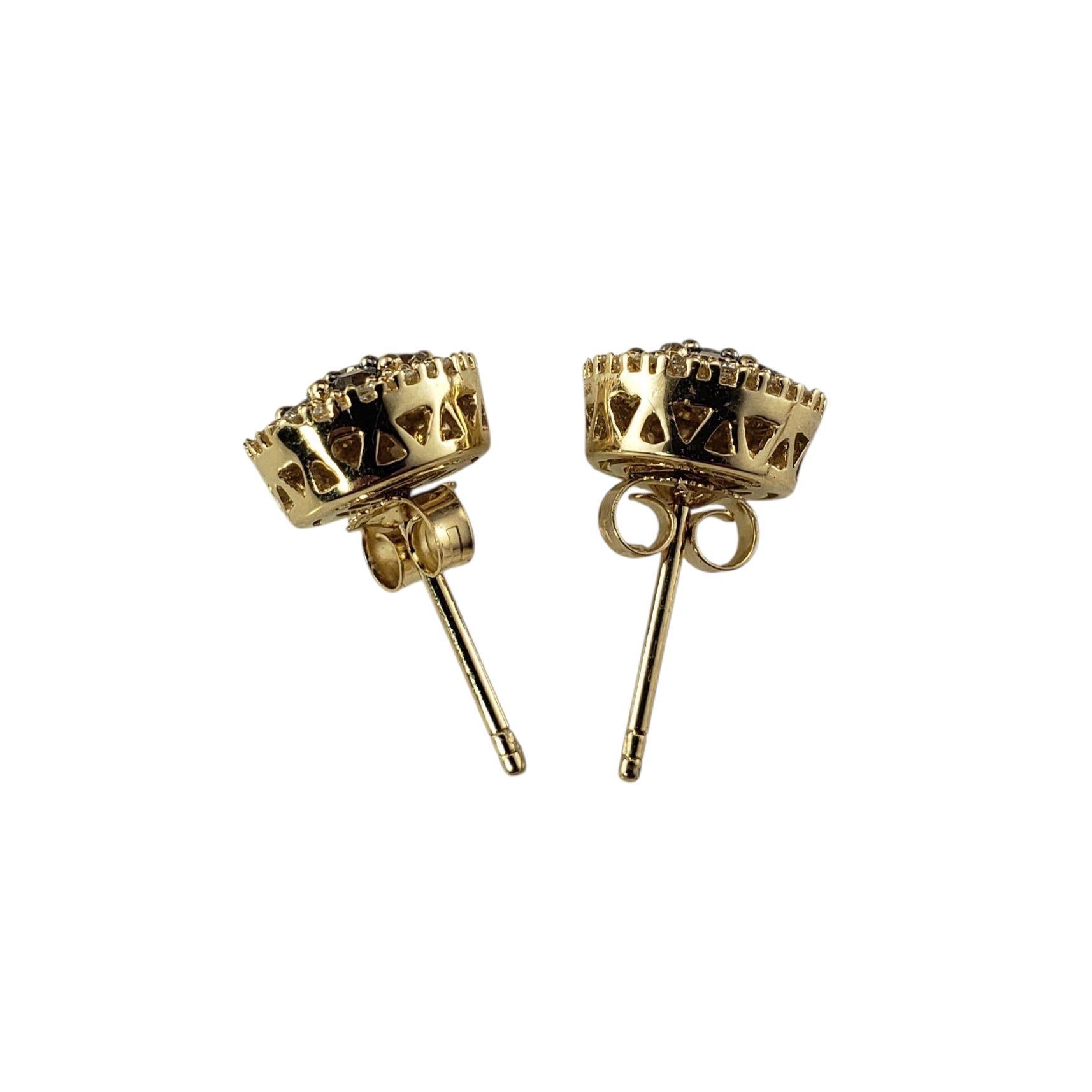 Donna Orecchini LeVian in oro giallo 14K con cioccolato e diamanti bianchi #22997 in vendita