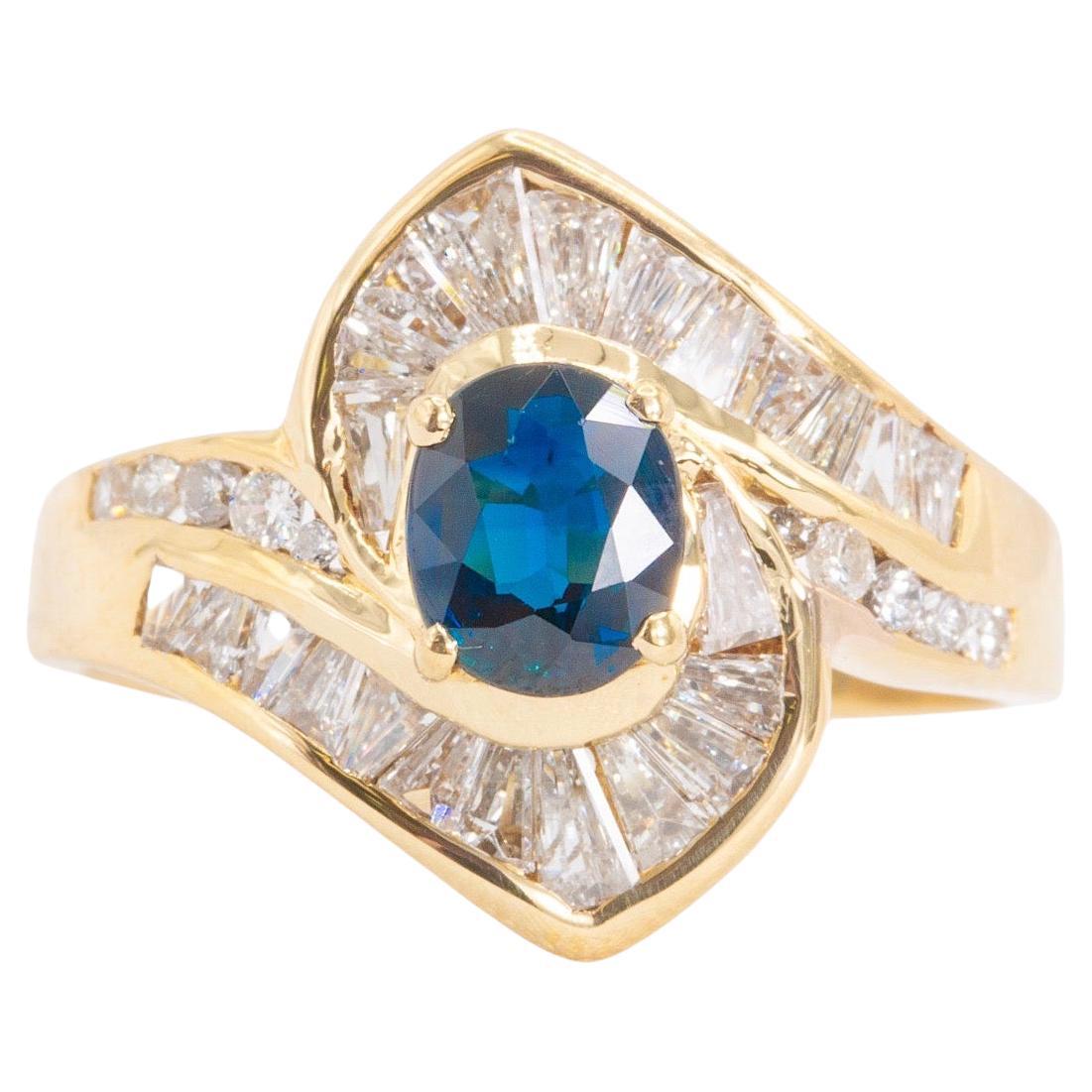 Le Vian 14k Yellow Gold Sapphire & Diamond Vintage Ring