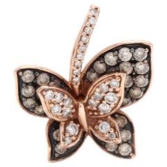 Vintage LeVian 14R Diamond Butterfly Pendant