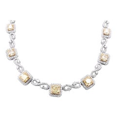 Levian 18 Karat White Gold 7.33 Carat Diamond Necklace