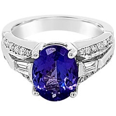 le vian tanzanite LeVian 2 Carat Tanzanite White Diamond Ring, 14 Karat White Gold