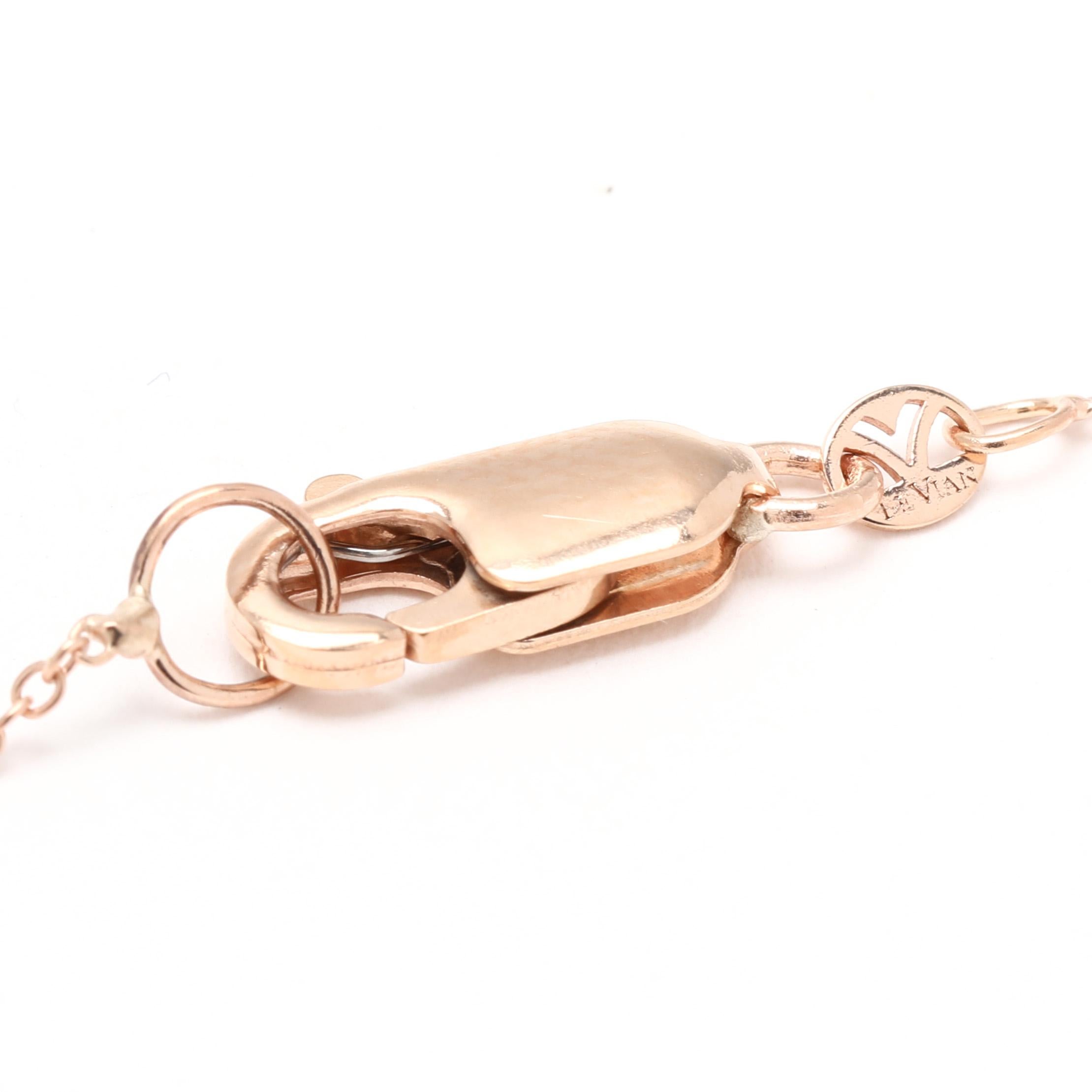 LeVian - Collier pendentif en or rose 14 carats avec diamant de 2,2ctw et diamant Brown, 18 pouces Bon état - En vente à McLeansville, NC