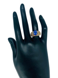 LeVian 2.90 Carat Tanzanite and Diamonds Statement Ring 14k Rose Gold