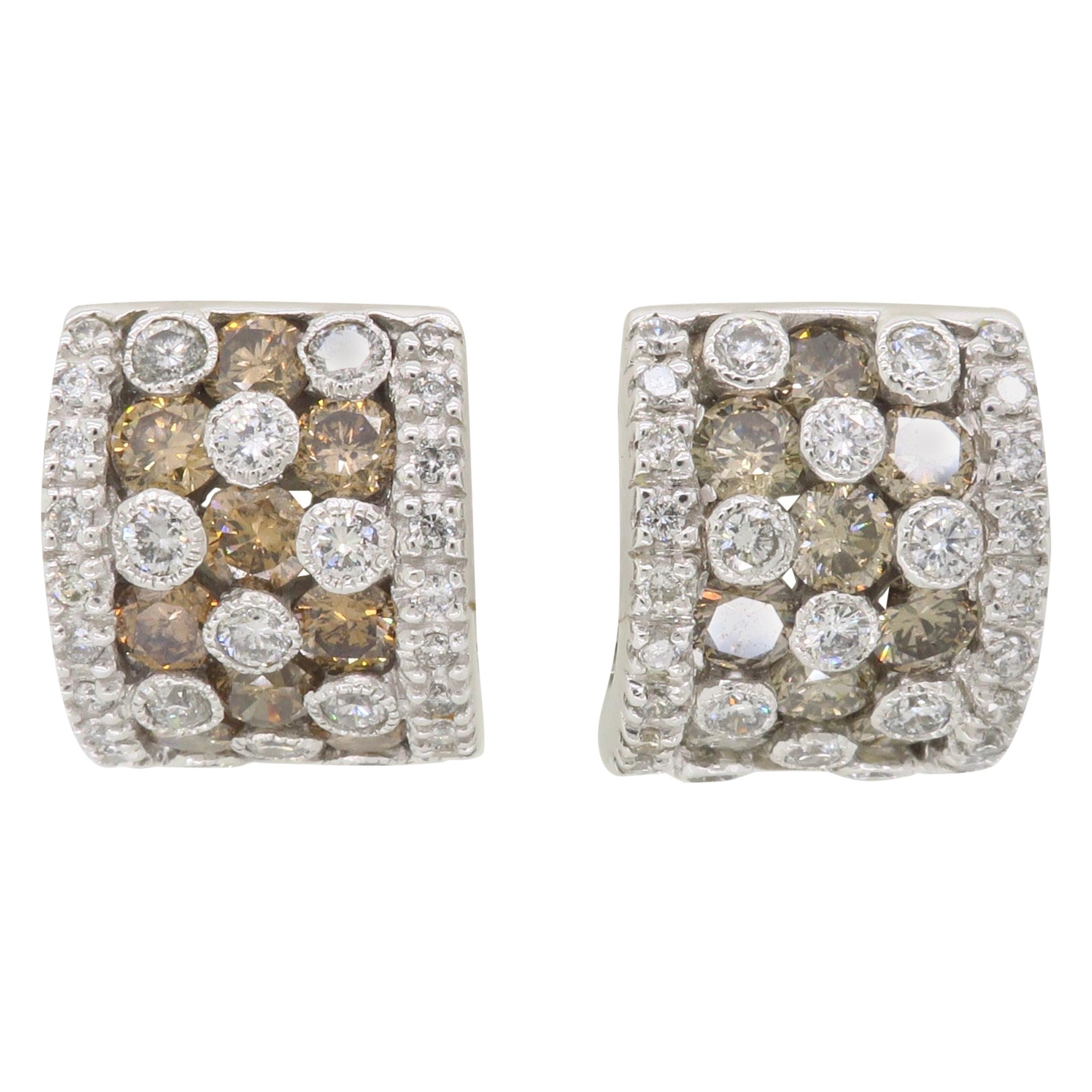 LeVian 3.00 Carat Diamond Huggie Earrings