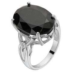 Le Vian 925 Sterling Silver Black Sapphire Gemstone Cocktail Solitaire Ring