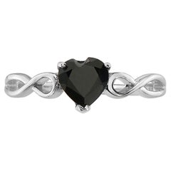 Levian Bague cocktail solitaire en argent sterling 925 avec saphir noir et pierre précieuse